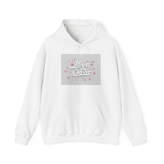 “Valentine special - Express Your Love - I Love You, Oscar Hooded Sweatshirt”