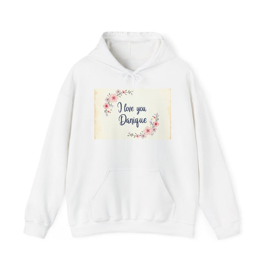 “Valentine special - Express Your Love - I Love You, Danique Hooded Sweatshirt”