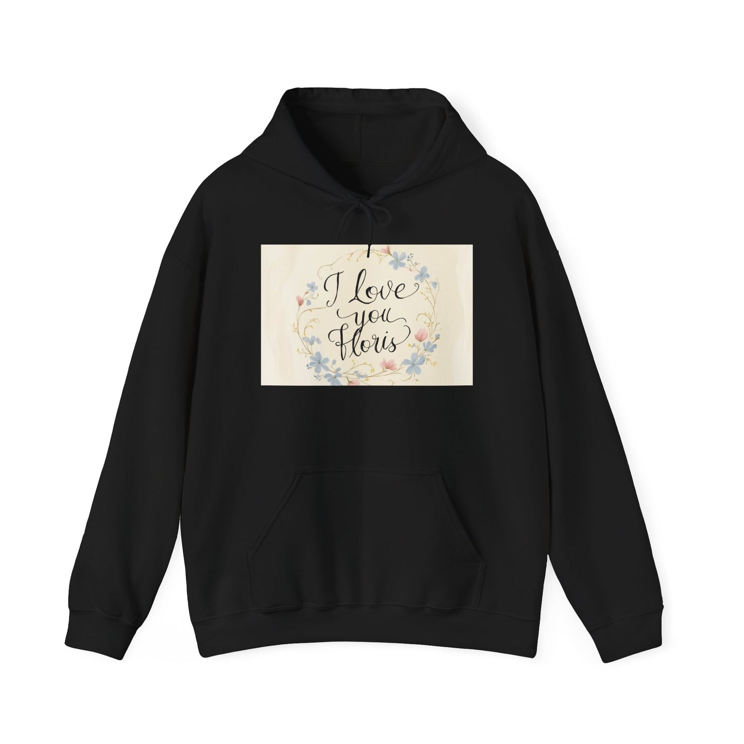 “Valentine special - Express Your Love - I Love You, Floris Hooded Sweatshirt”
