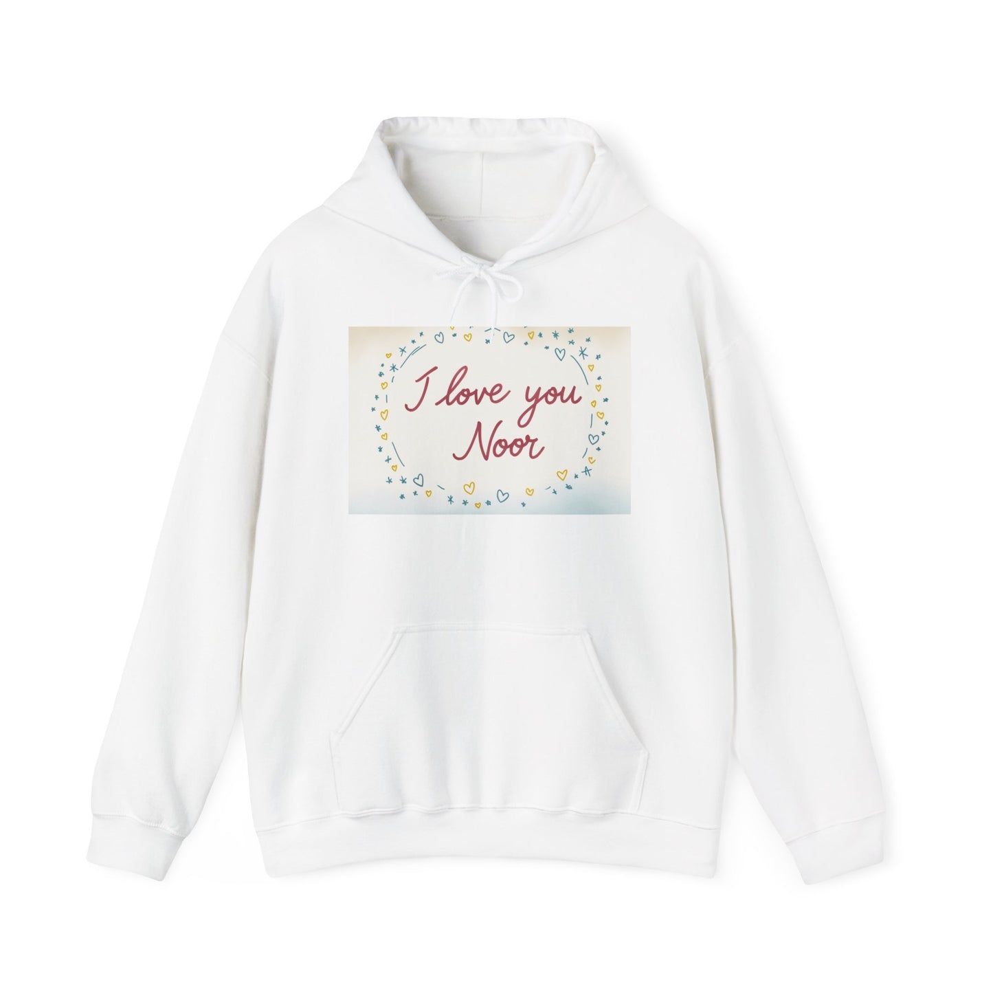 “Valentine special - Express Your Love - I Love You, Noor Hooded Sweatshirt”