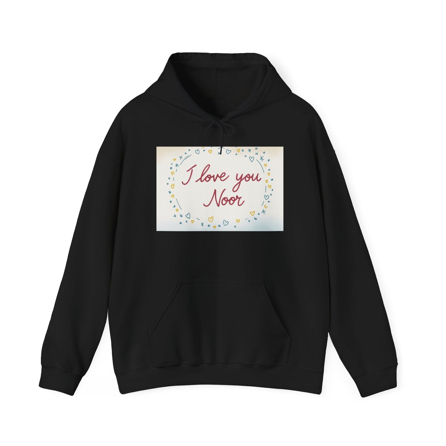 “Valentine special - Express Your Love - I Love You, Noor Hooded Sweatshirt”