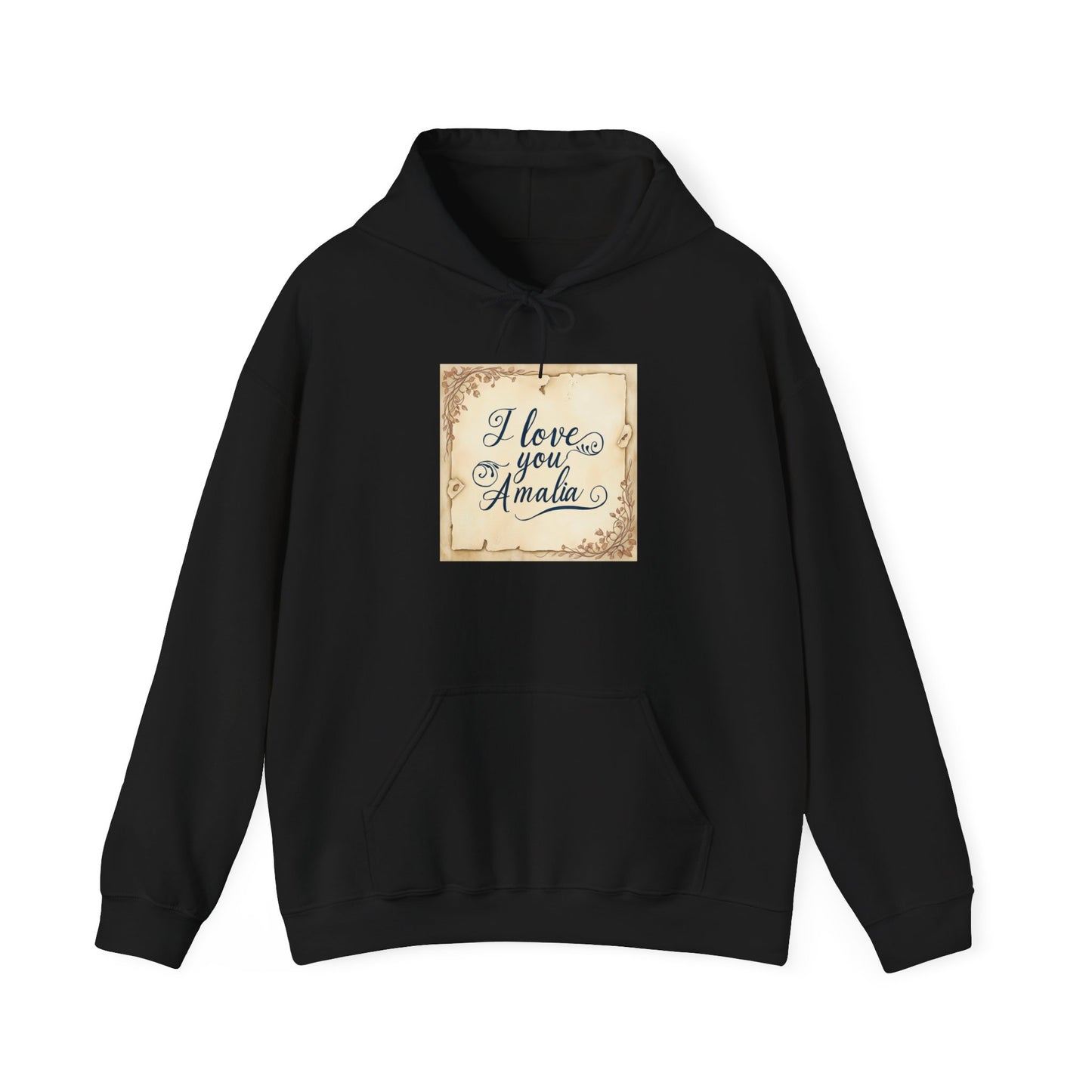 “Valentine special - Express Your Love - I Love You, Amalia Hooded Sweatshirt”