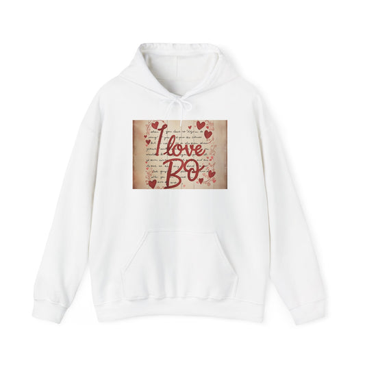 “Valentine special - Express Your Love - I Love You, Bo Hooded Sweatshirt”