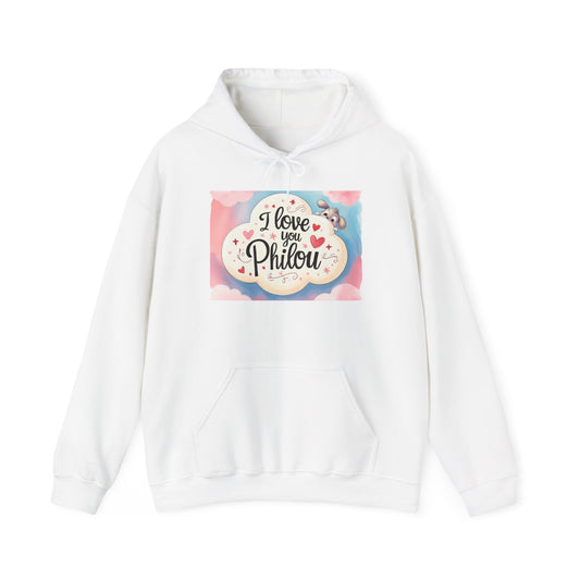 “Valentine special - Express Your Love - I Love You, Philou Hooded Sweatshirt”