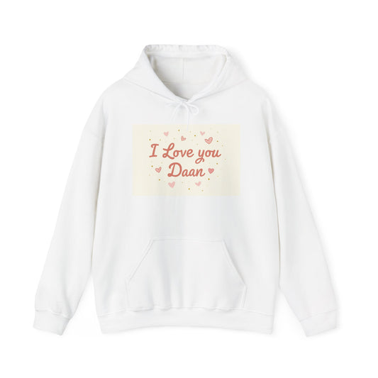 “Valentine special - Express Your Love - I Love You, Daan Hooded Sweatshirt”
