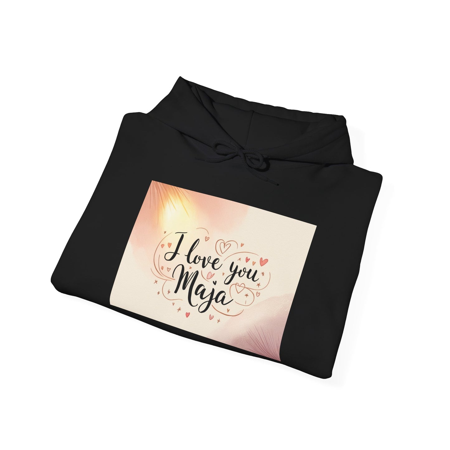 “Valentine special - Express Your Love - I Love You, Maja Hooded Sweatshirt”