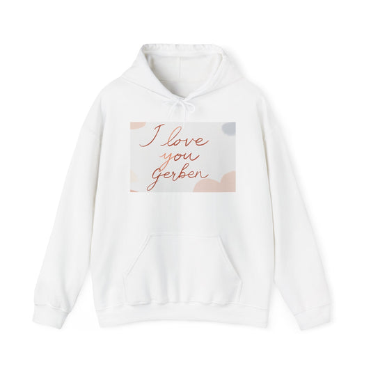 “Valentine special - Express Your Love - I Love You, Gerben Hooded Sweatshirt”