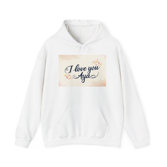 “Valentine special - Express Your Love - I Love You, Aya Hooded Sweatshirt ”