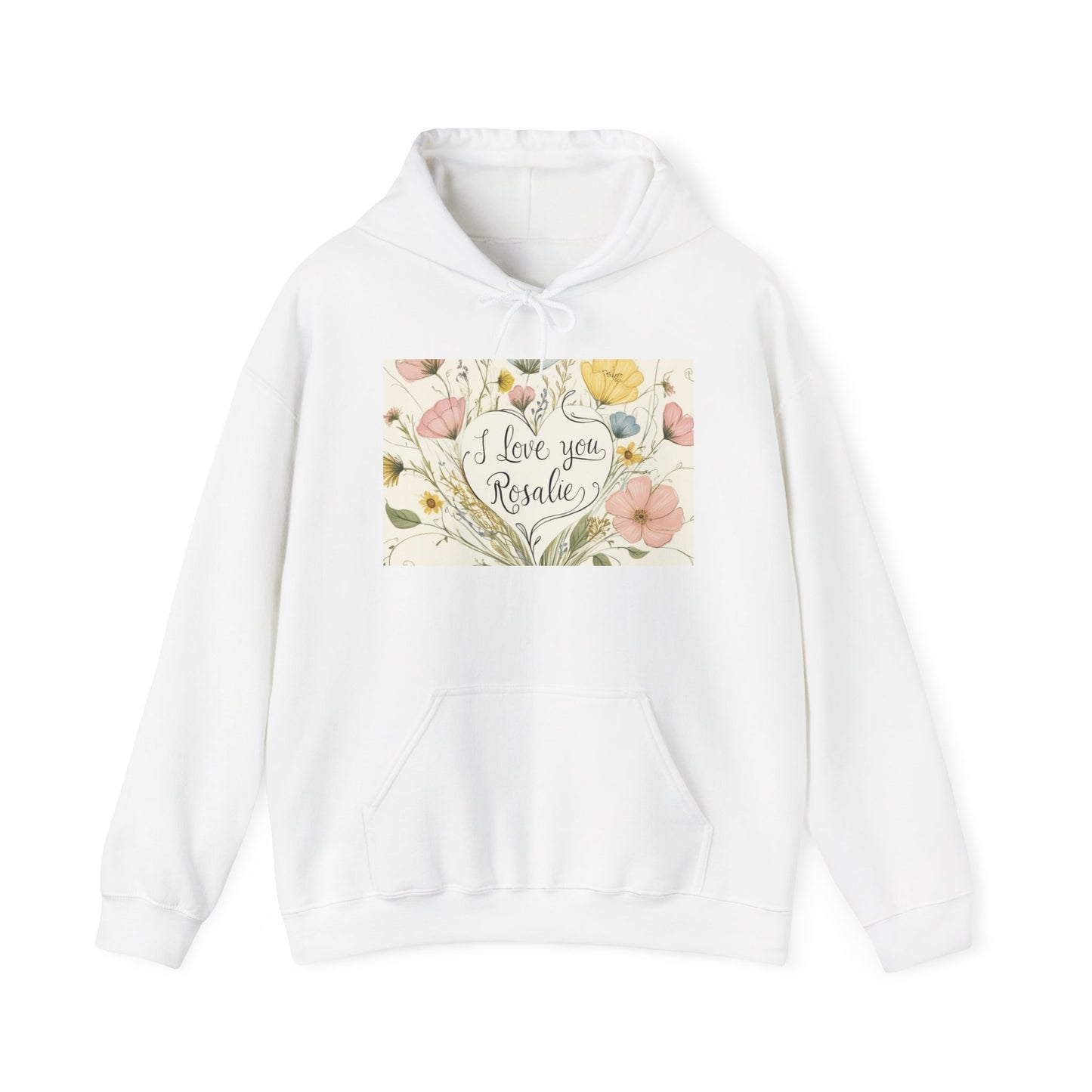 “Valentine special - Express Your Love - I Love You, Rosalie Hooded Sweatshirt”