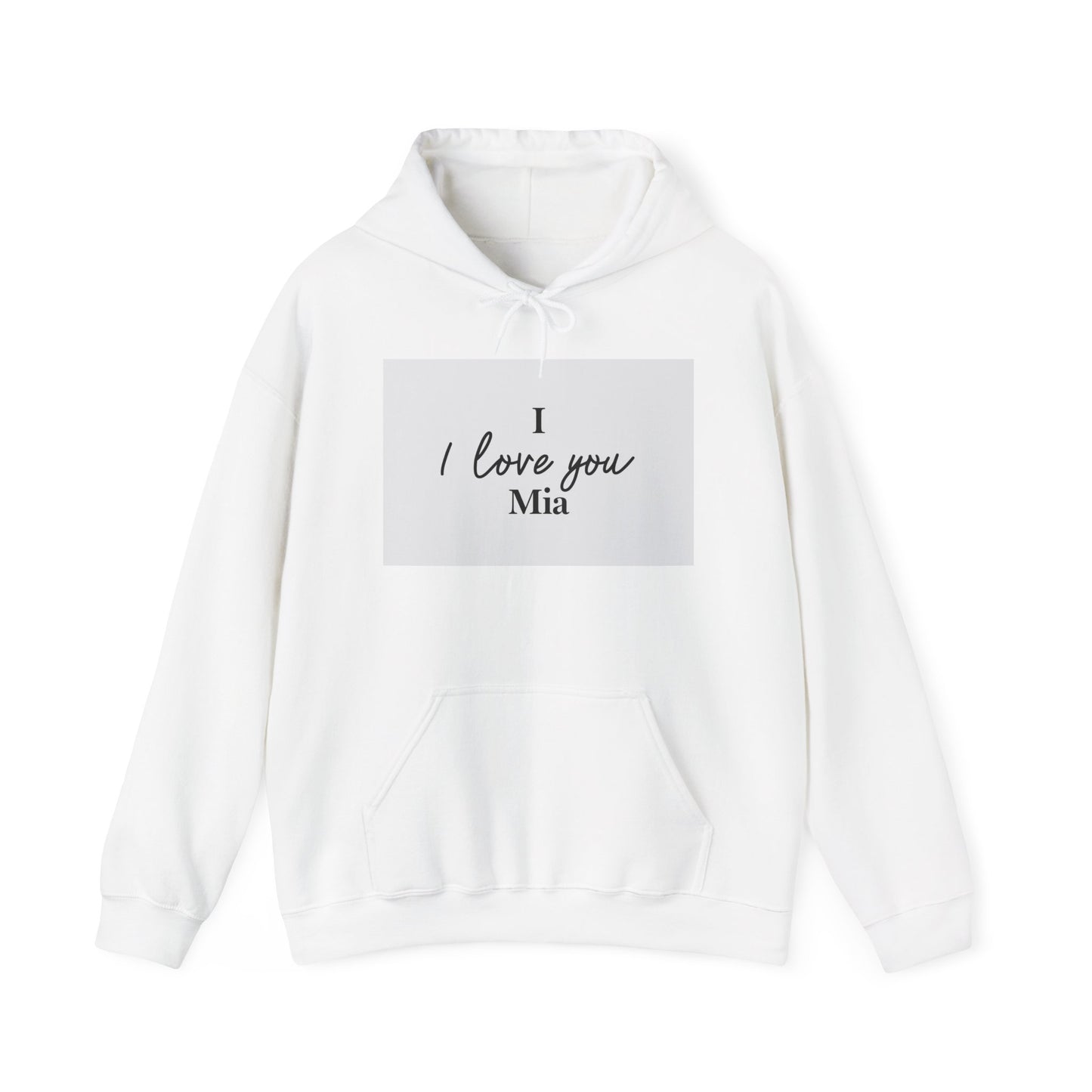 “Valentine special - Express Your Love - I Love You, Mia Hooded Sweatshirt”