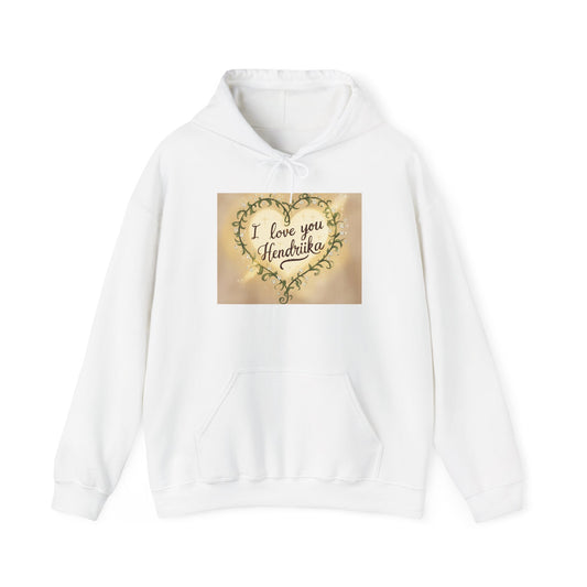 “Valentine special - Express Your Love - I Love You, Hendrika Hooded Sweatshirt”