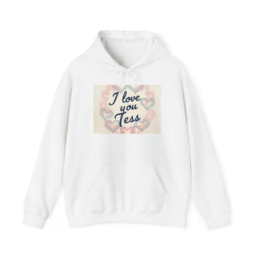 “Valentine special - Express Your Love - I Love You, Tess Hooded Sweatshirt”