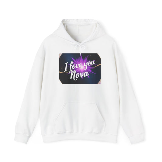 “Valentine special - Express Your Love - I Love You, Nova Hooded Sweatshirt”