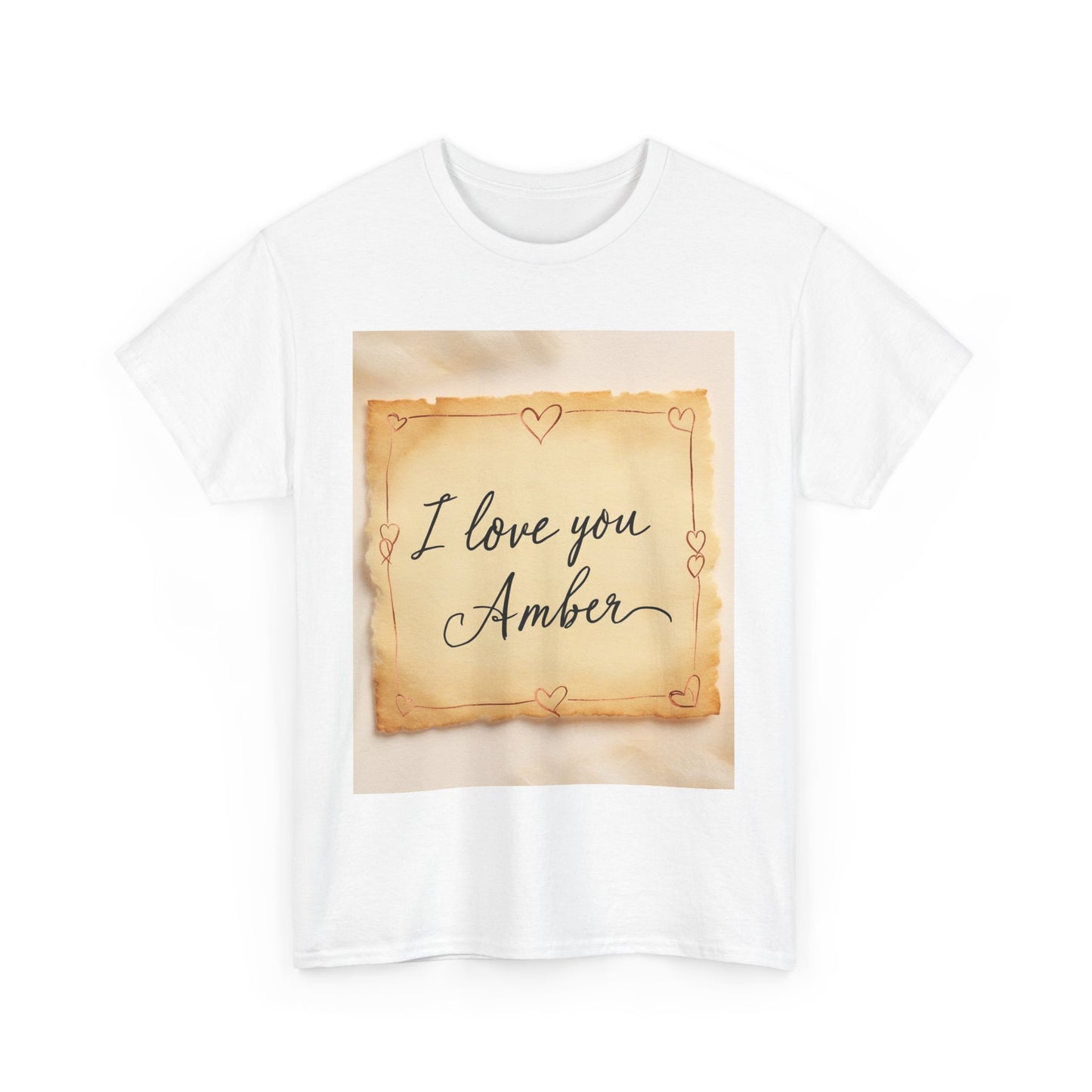 “Valentine special - Express Your Love - I Love You, Amber T-shirt”