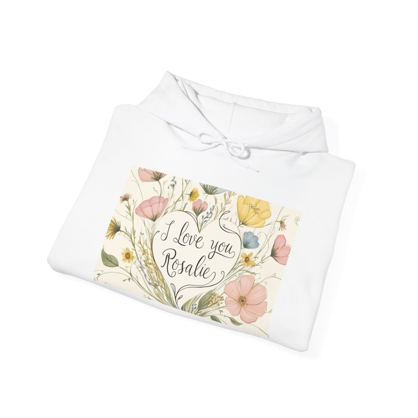 “Valentine special - Express Your Love - I Love You, Rosalie Hooded Sweatshirt”