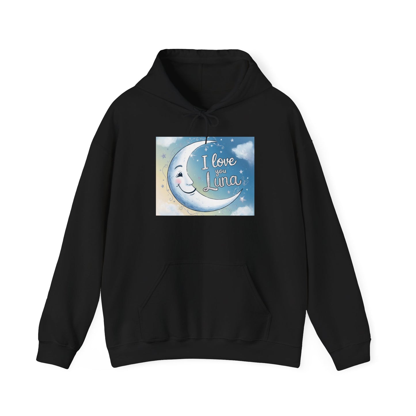“Valentine special - Express Your Love - I Love You, Luna Hooded Sweatshirt”