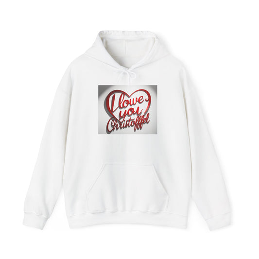 “Valentine special - Express Your Love - I Love You, Christoffel Hooded Sweatshirt”