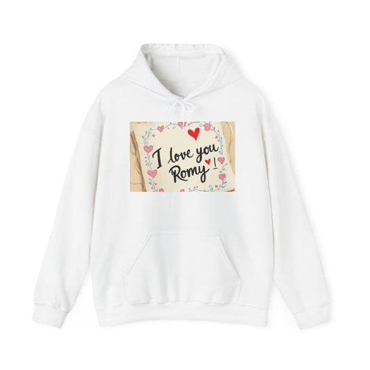 “Valentine special - Express Your Love - I Love You, Romy Hooded Sweatshirt”