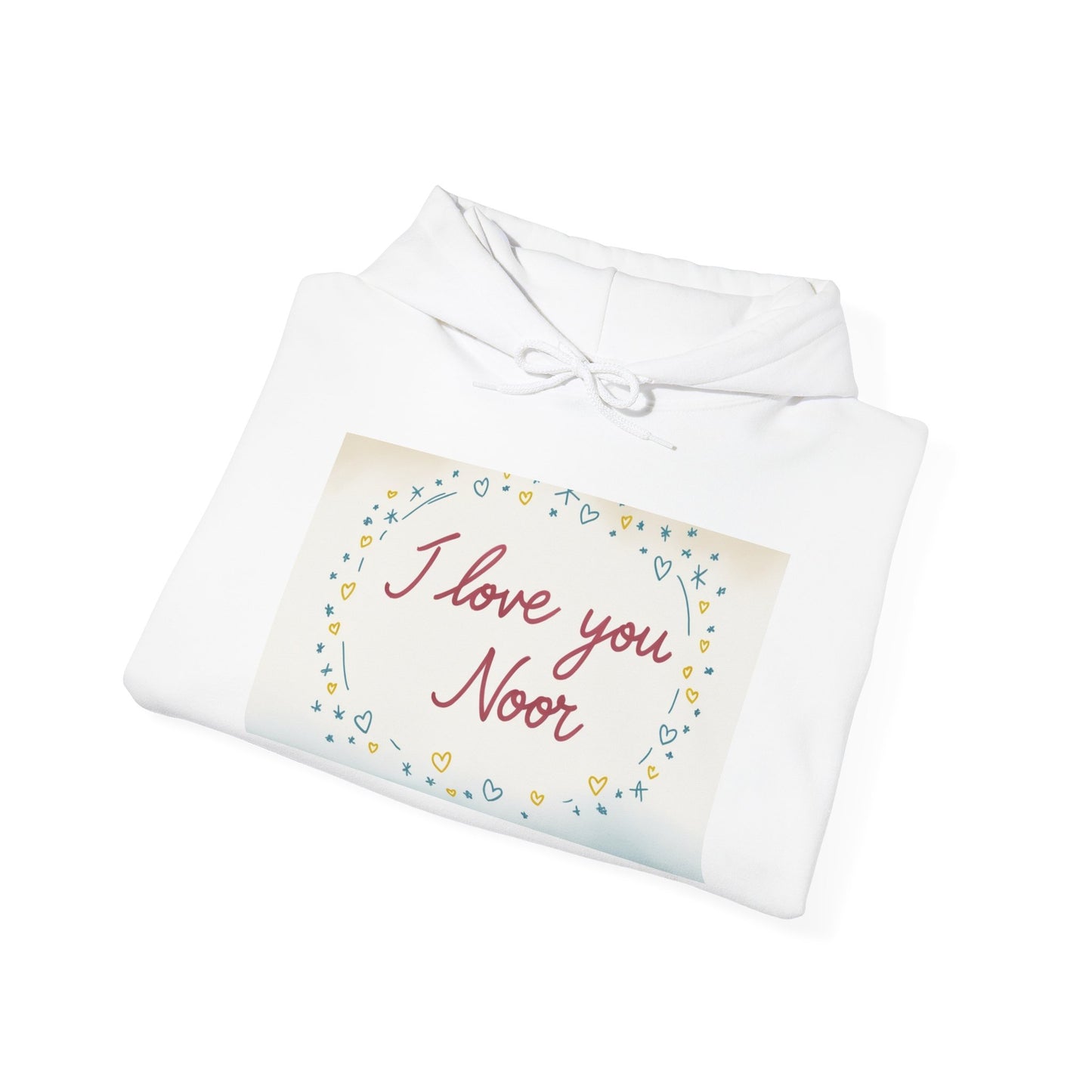 “Valentine special - Express Your Love - I Love You, Noor Hooded Sweatshirt”
